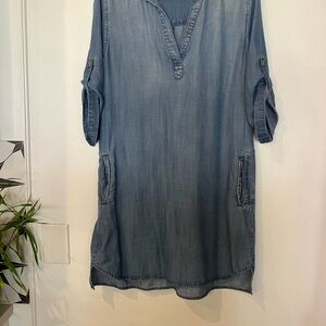 cloth & stone Light Blue Chambray Tunic Dress